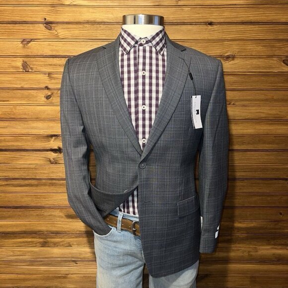 Michael Strahan Mens Blazer Sport‎ Coat Casual Jacket Size 40S Wool Blend Suit - Picture 1 of 11